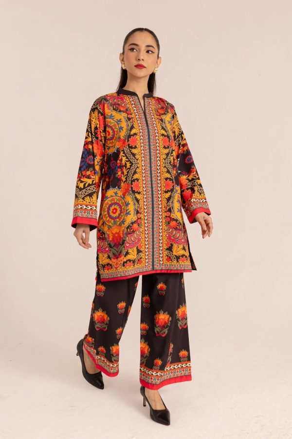 Stylish Colorfull Printed Shirt and Trouser Set - 2 Pcs