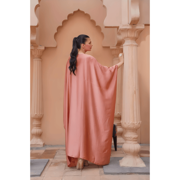 1 Pc titched Katan Silk Plain Kaftan zb-16 - Image 2